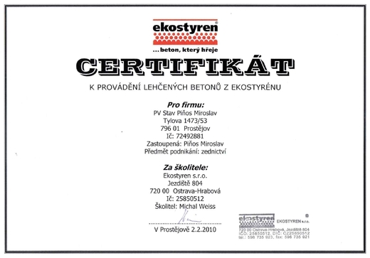 CERTIFIKÁTY