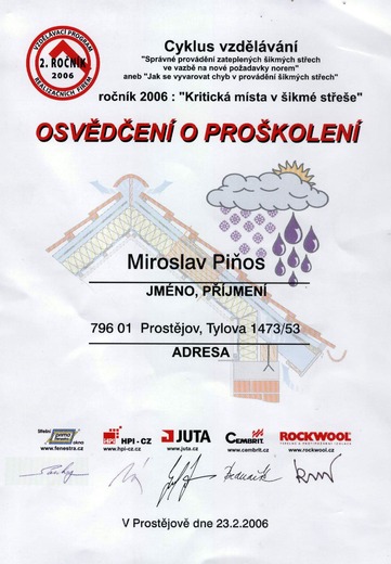 CERTIFIKÁTY