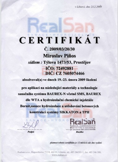 CERTIFIKÁTY